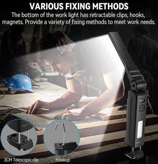 10W Rechargeable Folding Magnetic Work Lamp