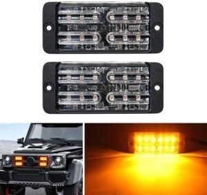 Amber Emergency Hazard Strobe Lights 12V 24V Waterproof Safety Flashing Beacon Flush Mount Warning Light