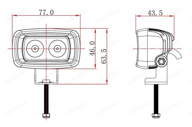 New High Bright IP67 CREE 3inch 10W LED Working Light EMC