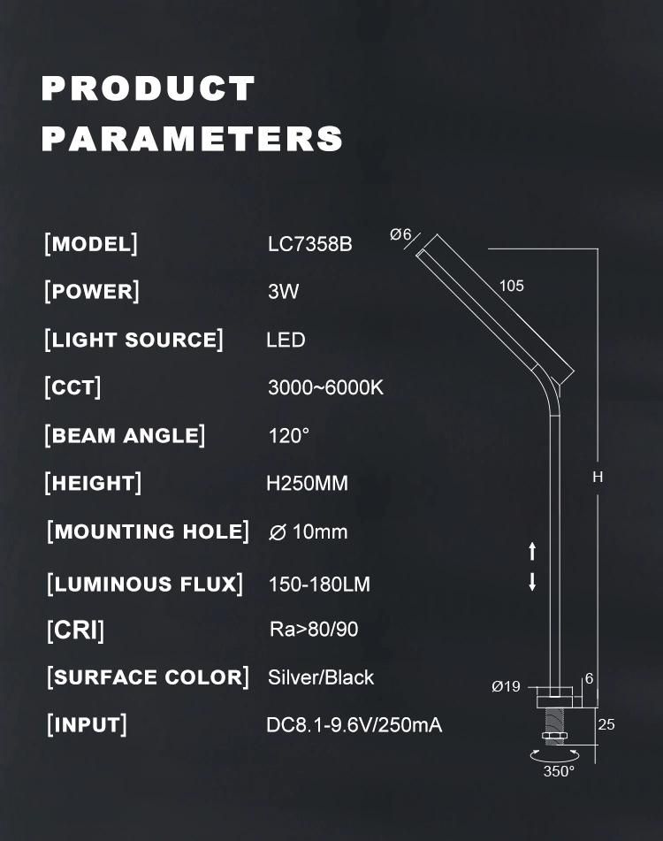 Hot Sales 3W Slim LED Cabinet Light Jewellry Light LC7358b