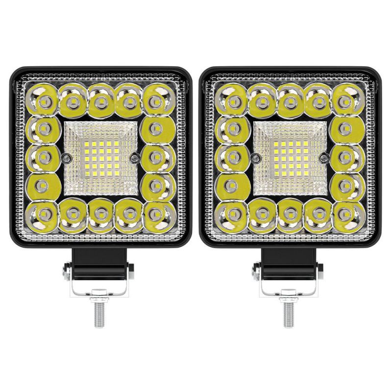 Dxz 4inch Flash Universal Car Truck SUV off Road Flood Spot Lamp Vehicle 123W 41LED 12V 24V Square LED Work Lights