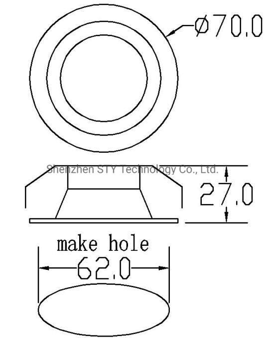 1W 100/240V Powered LED Under Cabinet / Furniture Light