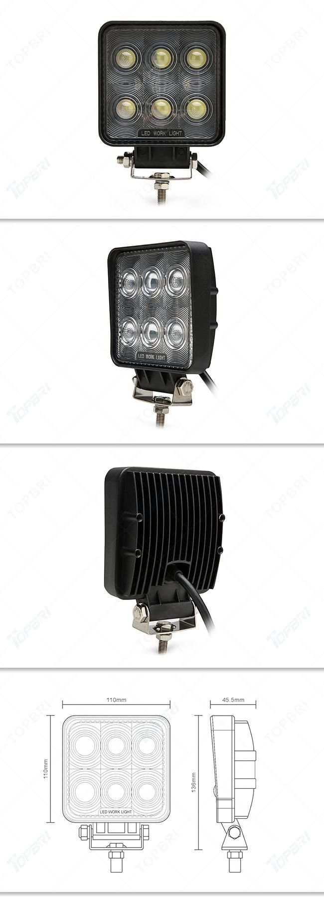 12V Auto Emergency 18W Spot LED Car Work Light Lamps