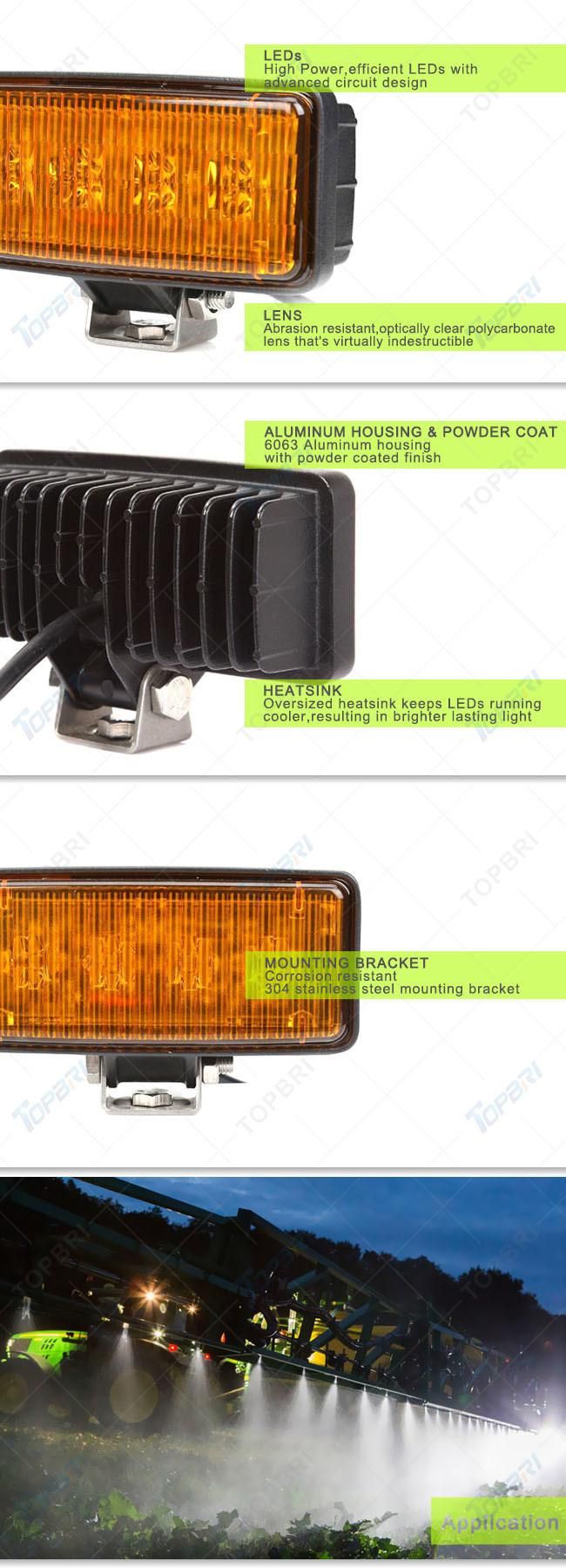 Wholesale 20W LED Tractor Lamp 12V White Amber Flood Driving Work Lights