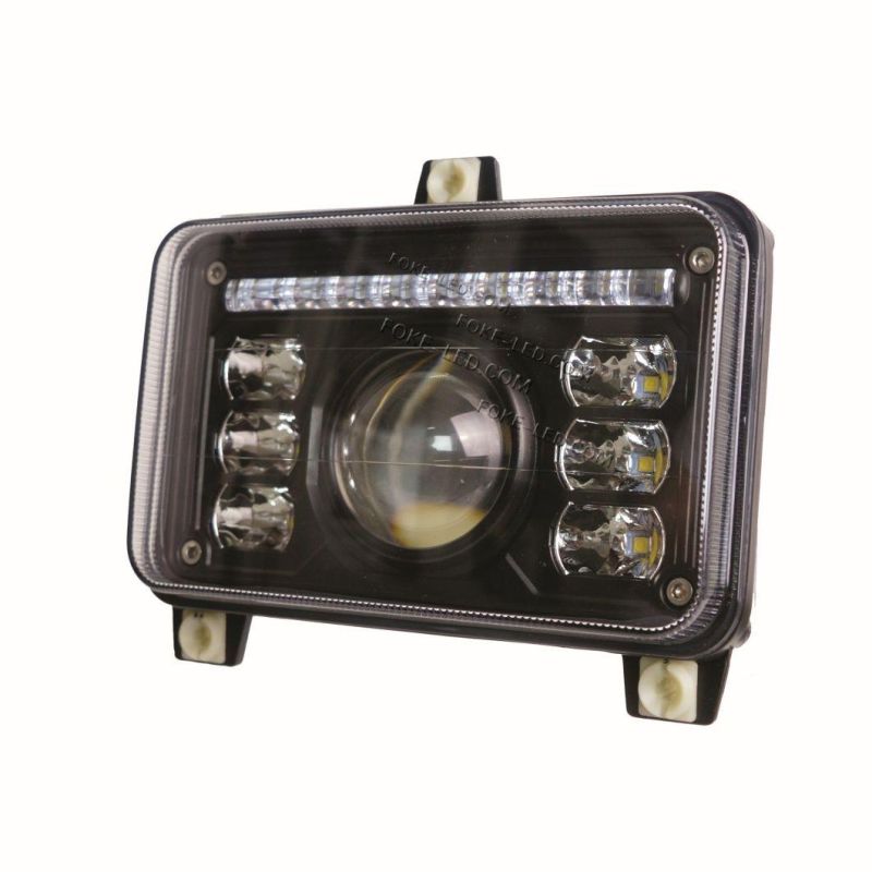 E-MARK Approved 6.5 Inch 69W Flush Mount High Low Beam LED Headlight