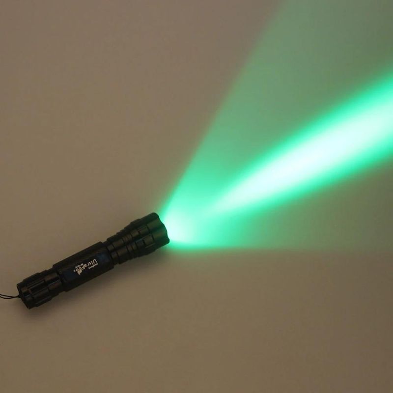 Green LED Aluminum Alloy Home Outdoor Camping Hunting Tactical Flashlight