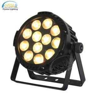 IP65 Outdoor 12PCS 15W RGBWA 5in1 LED Flat PAR Lighting