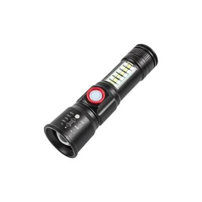 Mini USB Charging Flashlight with Five Lighting Modes T6 Lighting Bead Torch for Outdoor