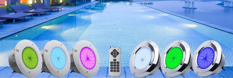 IP68 Waterproof Resin Filled Falt PAR56 Bulb RGB 18W 252 SMD2835 PAR56 LED Swimming Pool Lighting