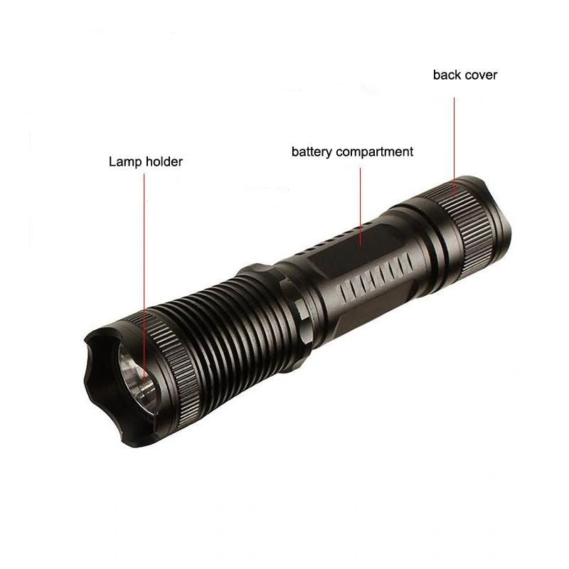 Aluminum Outdoor Security LED Flashlight Torch