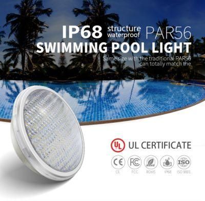Manufacturers ABS Material 18W AC12V RGB IP68 Structure Waterproof PAR56 Underwater LED Pool Lights