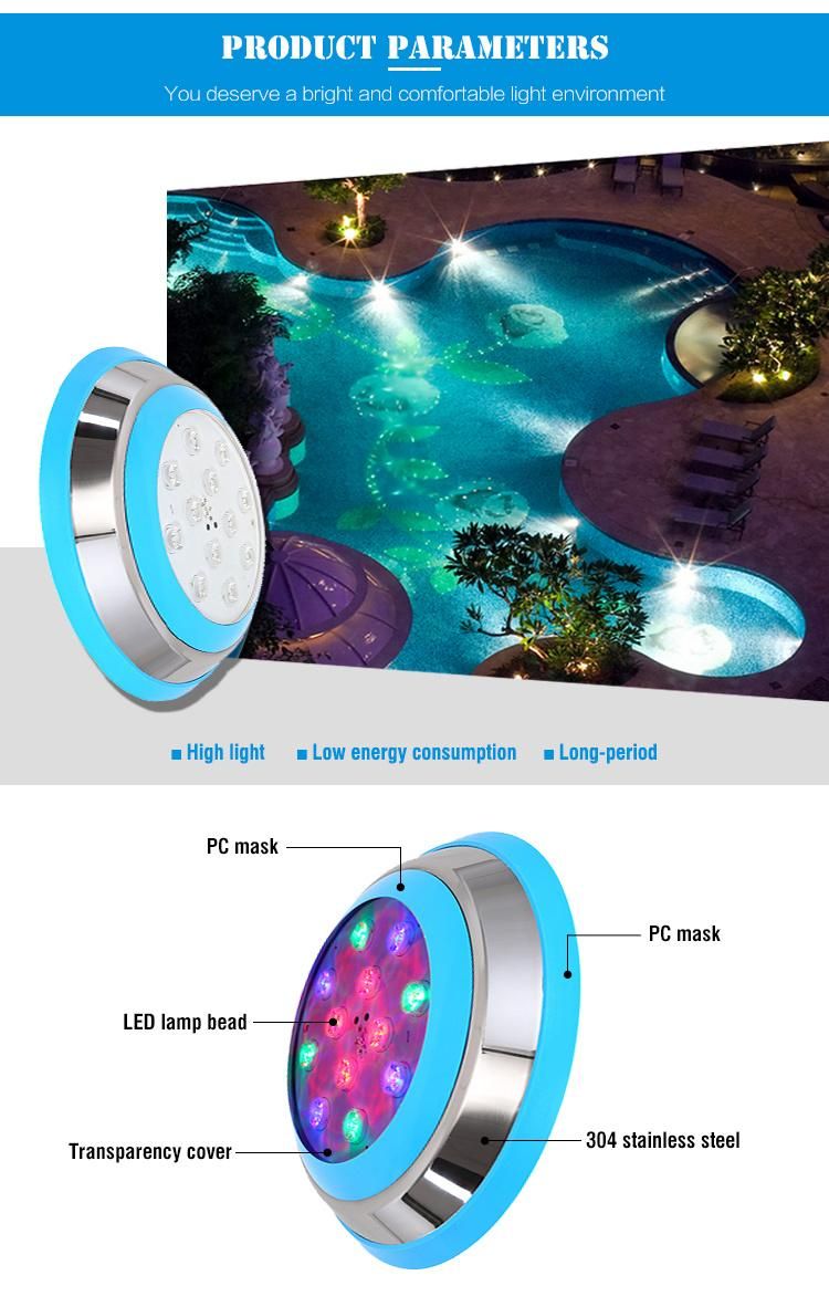 RGB Color Changing IP68 LED Underwater Light for Swimming Pool