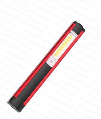 Rechargeable USB COB Pocket Pen LED Flashlight with Magnet Clip