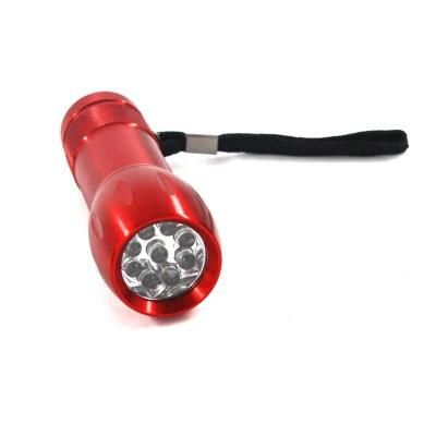 Goldmore10 9 LED Mini Flashlight White Light Color Lamp Powerful Flash Light Small Pocket Flashlight for Hiking Camping