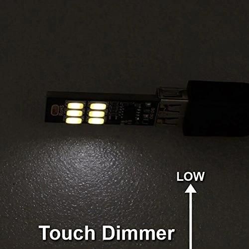 Mini USB Rechargeable Card Light 6LED Keychain Lamp Emergency Flashlight