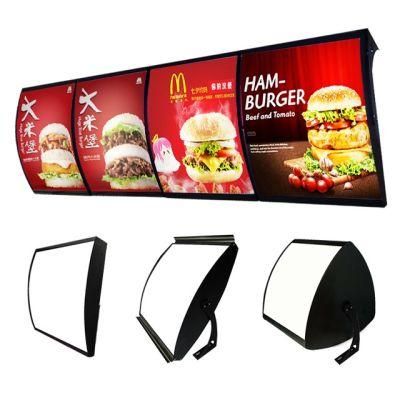 Indoor Fast Food Restaurant Glowing LED Menu Board Light Box