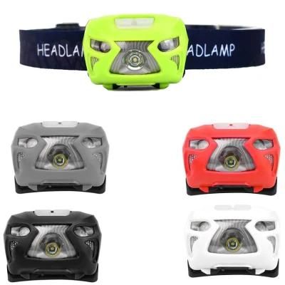 Wholesale Rechargeable XPE Head Torch Light with Red Light Adjustable Sensor Head Torch Lamp Portable Headlight Emergency Warning LED Headlamp