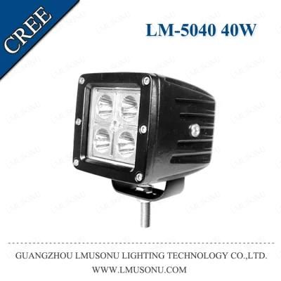 Square 40W LED Driving Working Light for Truck Offroad LED Work Auxiliary Light 3 Inch