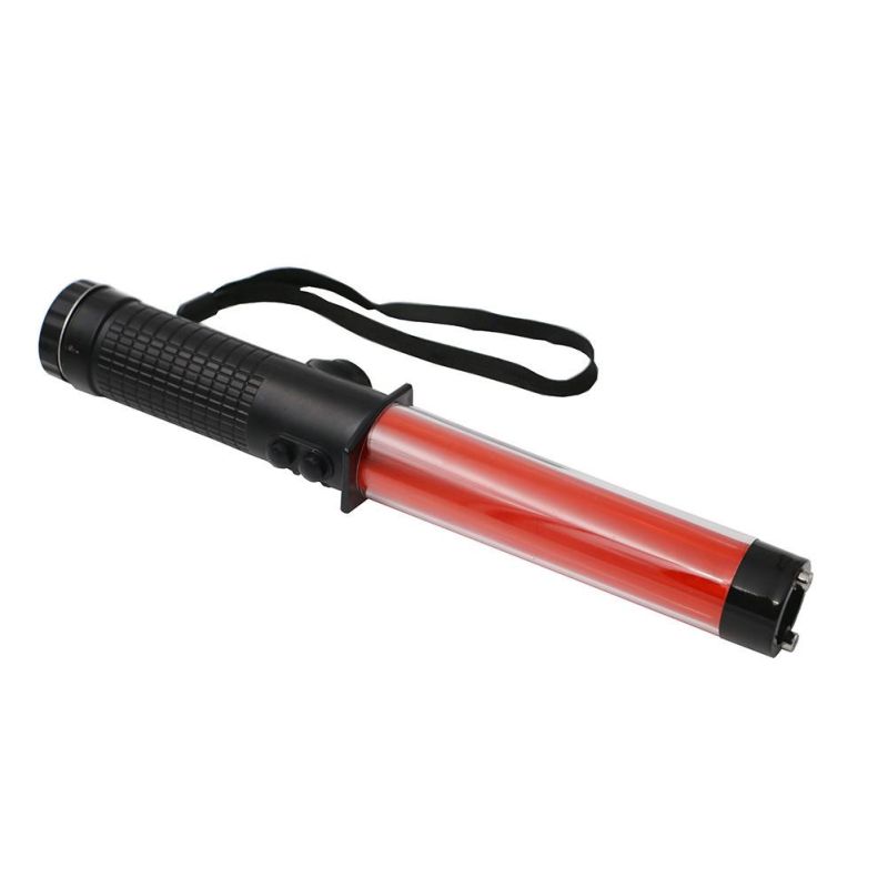 Equipment Lamp Batteries Red Light LED Flashlight Traffic Safety Flashlight Powerful LED Wyz19132
