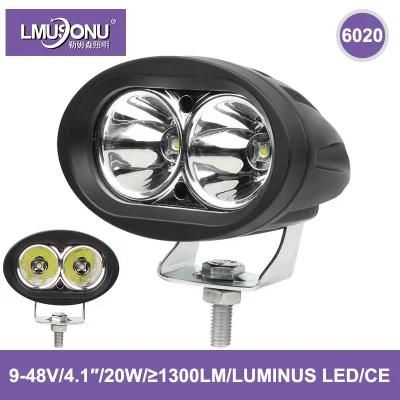 6020 LED Auxiliary Light Working Light Luminus LED 4.1 Inch 20W 1300lm Spot Flood Beam