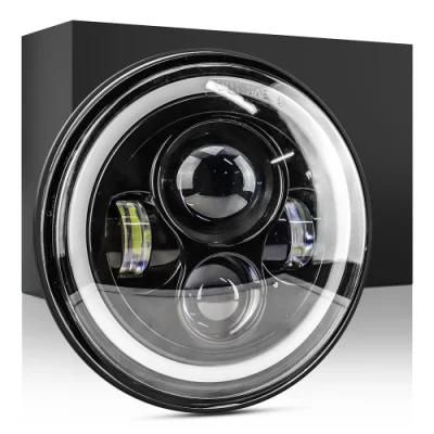 Dxz Thin Section All Round DOT SAE Approved Round 7inch Sealed Beam LED Headlamp Jeep Wrangler LED Headlight for Jeep Harley