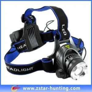 Black Xml-T6 1200lm Rechargeable LED Bright Angle Head Lamp (ZSBL0003)