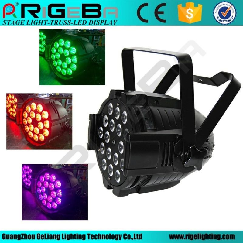 Party Stage Disco PAR 64 18LEDs 10W RGBWA+UV 6in1 High Power LED Spot PAR Light