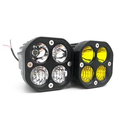 Raych Hot Sale 40W LED Driving Lights and Spotlights and Flood Lights Super Bright White Yellow Work Lights for Dirt Bikes