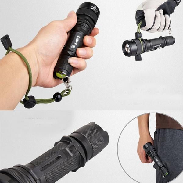 Waterproof Zoomable Tactical Hunt Aluminum LED Flashlight