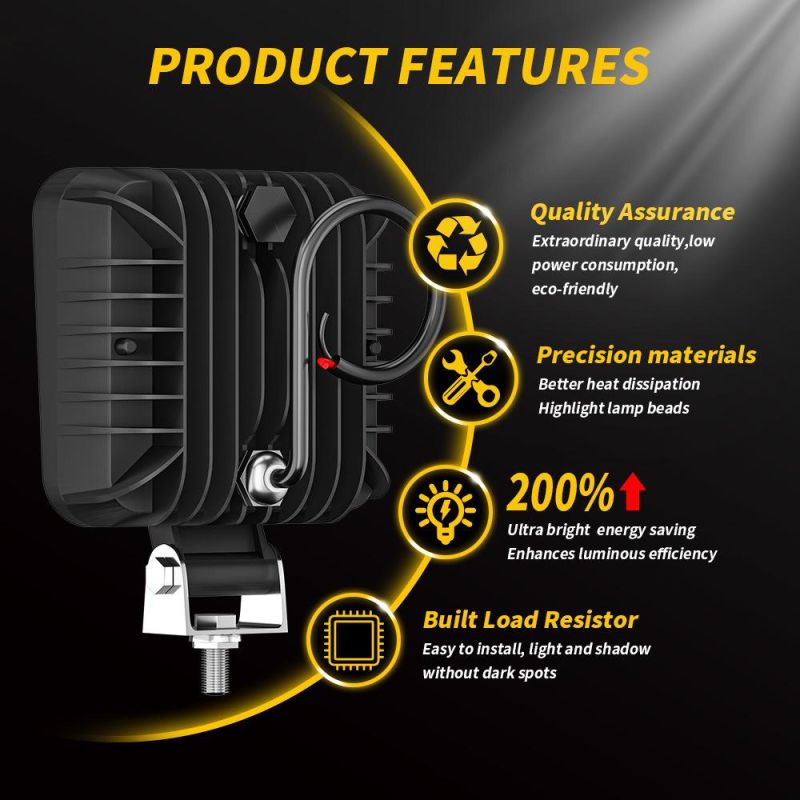 Dxz New Model 4inch 128LED Work Light White Spotlight Offroad for Truck Bus Boat Motorcycle Car Light Factory