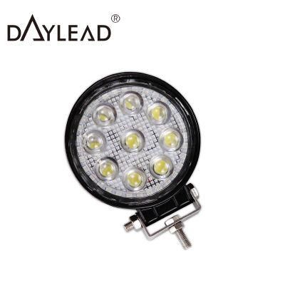 27W Round LED Work Light Offroad Working Lamp Auto 27W LED Work Light