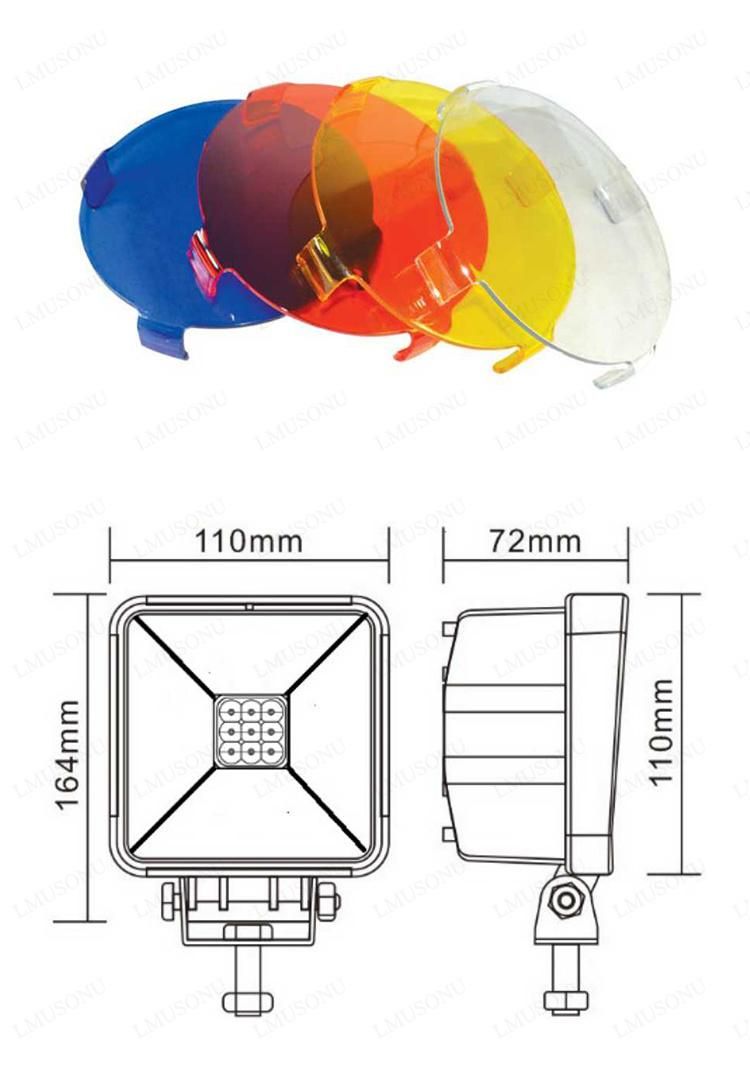 4.3" IP67 10-30V CREE Flood Spot Beam High Bright off Road Square 45W LED Work Light