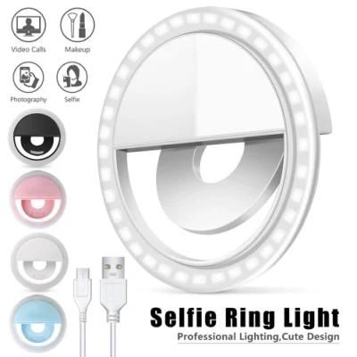 Portable Ring Fill Light Mini LED Selfie Flash Ring Fill Light