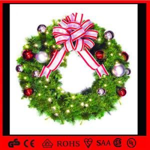 LED Christmas Wreath Decoration Garland Holiday Wreath Ball Light