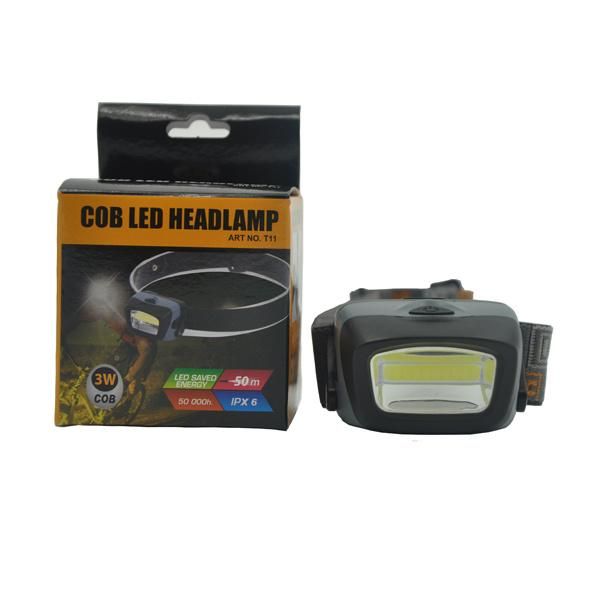 High Bright Outdoor Light 3*AAA Batteries COB LED Head Lamp