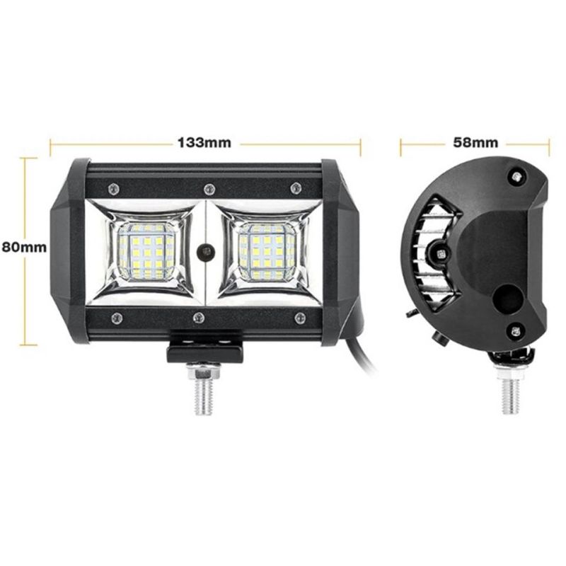 12V 24V 5inch 96W Flood Lamp Car LED Work Light for Car SUV off Road for Jeep Truck Boat