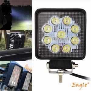 2018 Hot Sale 27W 4inch Flood Spot Square LED Work Light Offroad Driving Light for DRL SUV Truck 4WD