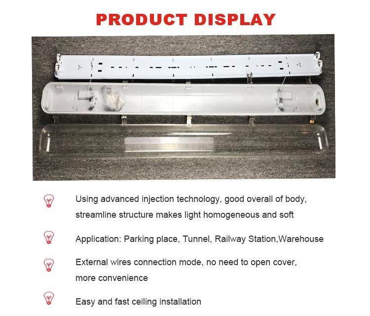 IP65 PC or ABS Housing LED Tube Light T8