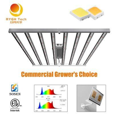 8 Bar High Umol Horticulture Foldable LED Plant Grow Light Full Spectrum 770W