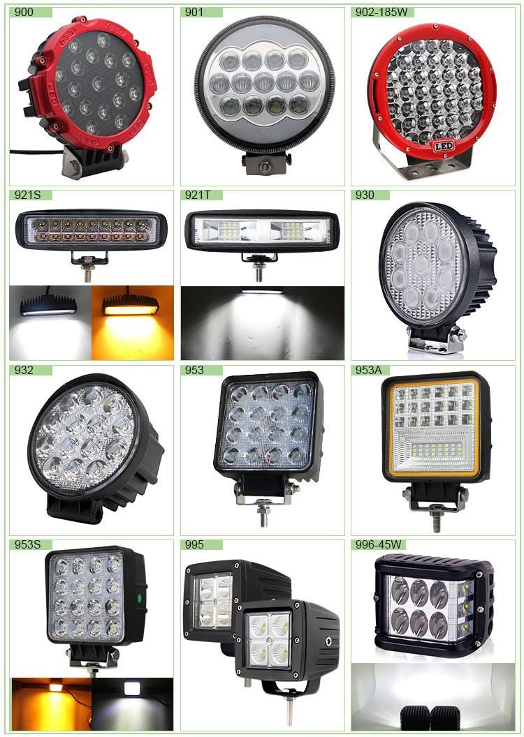 12V LED Driving Lamp Dual Color Strobe Offroad LED Work Lights for Jeep Trucks Tractor