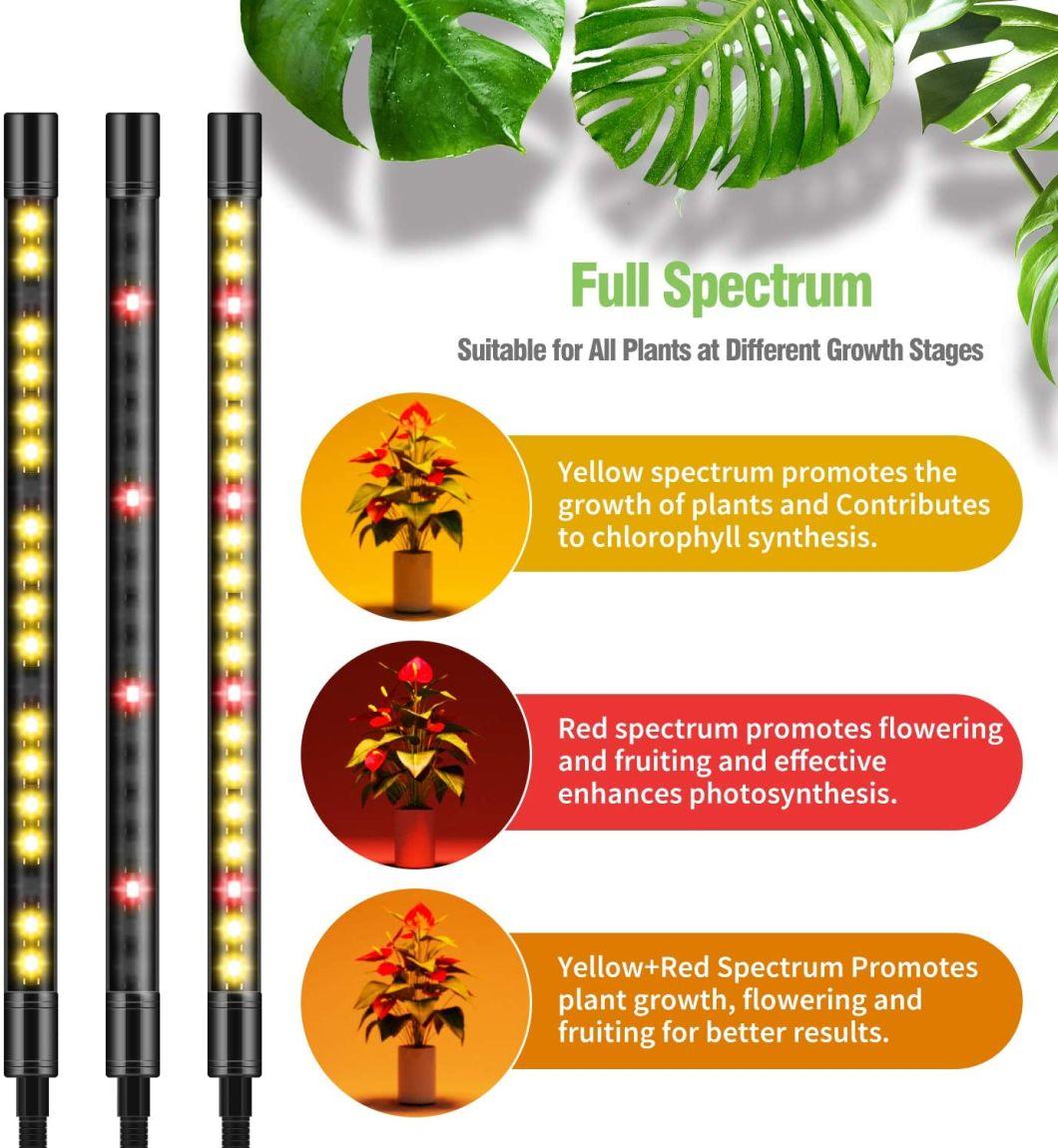 80W Full Spectrum Plant LED Grow Lights for Indoor Plants with Tripod Stand,Adjustable Gooseneck 15-55inch,10 Dimmable Brightness, 4/8/12h Timer, 4 Switch Modes