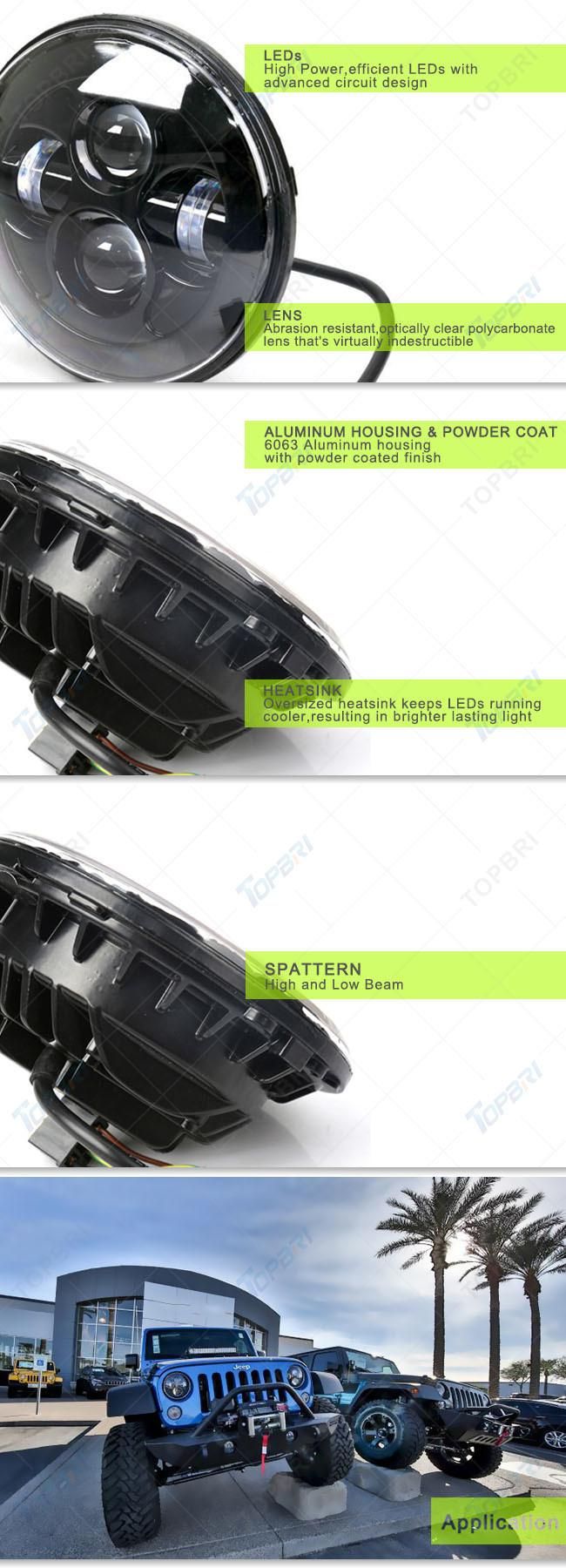 7inch 45W CREE Round LED Headlight for Jeep Wrangler