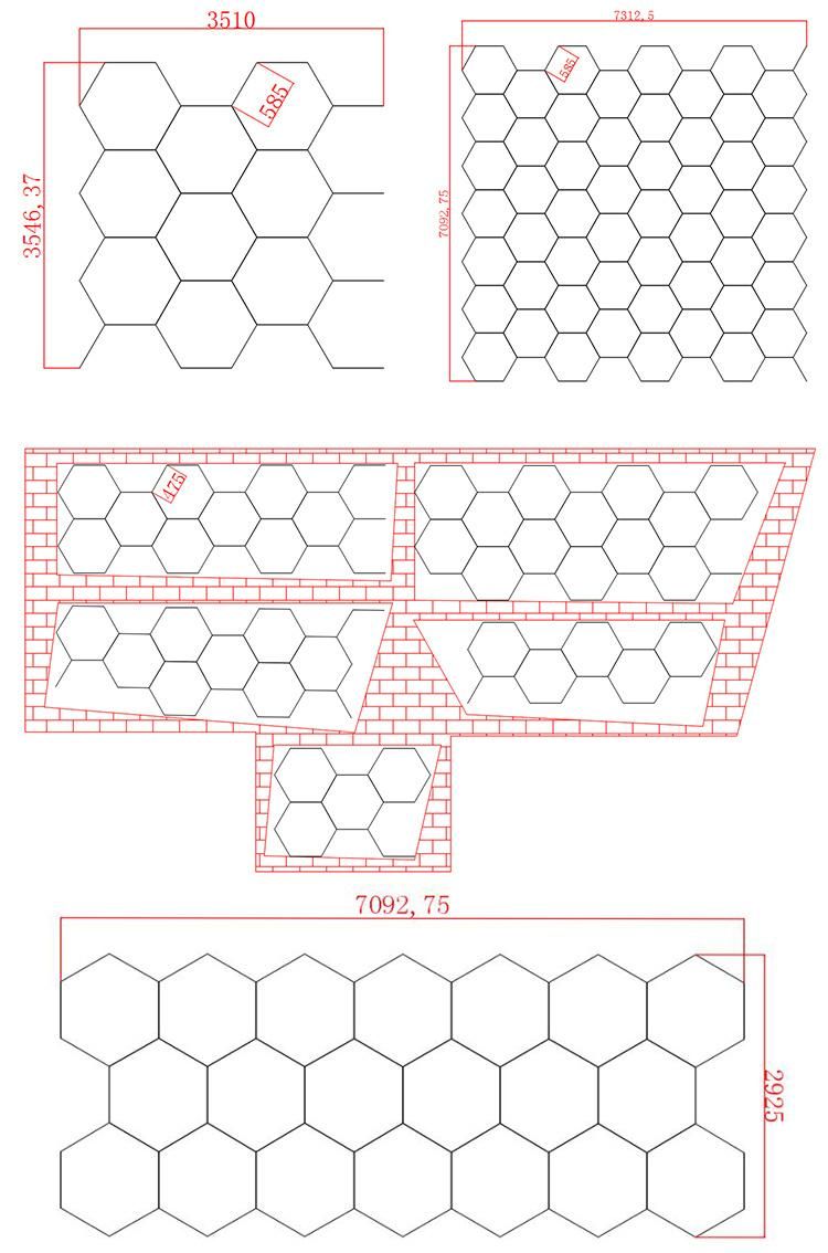 Customized Design for Car Wash Room Exoprt to Mexico 12 Watt LED Hexagonal Wall Light