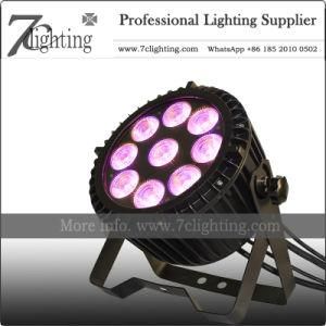 IP65 LED PAR Light RGBWA DMX LED Flat Projector 9X18W for Outdoor Lighting Project