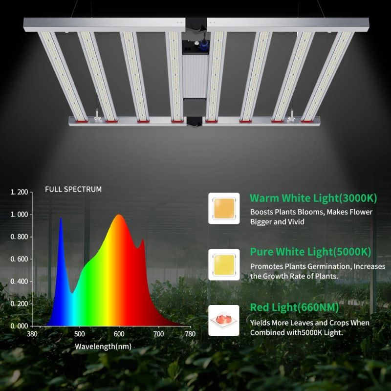 Hydroponics Wholesale LED Grow Light 800W 1000W Full Spectrum Samsung LED for Grow