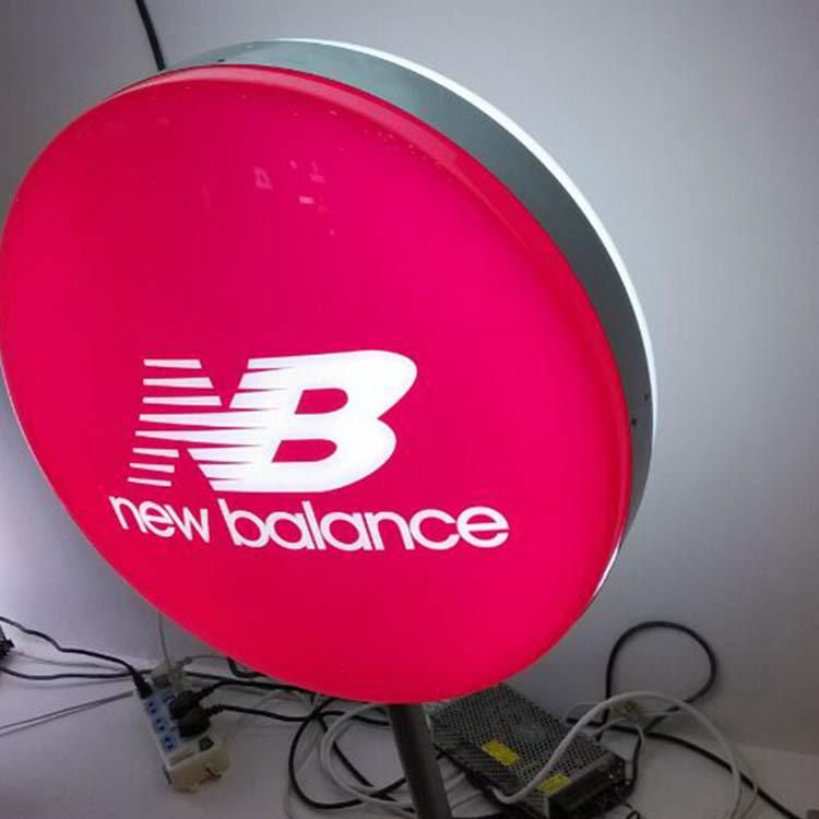 Free Stand Nb Shoes Store Front Illuminated Advertising LED Double Side Light Box