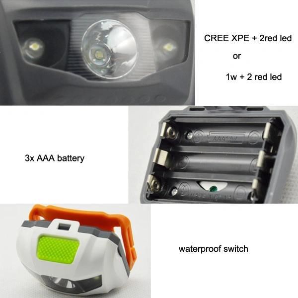 4 Mode ABS Material LED Light Headlamp for Outdoor Sports