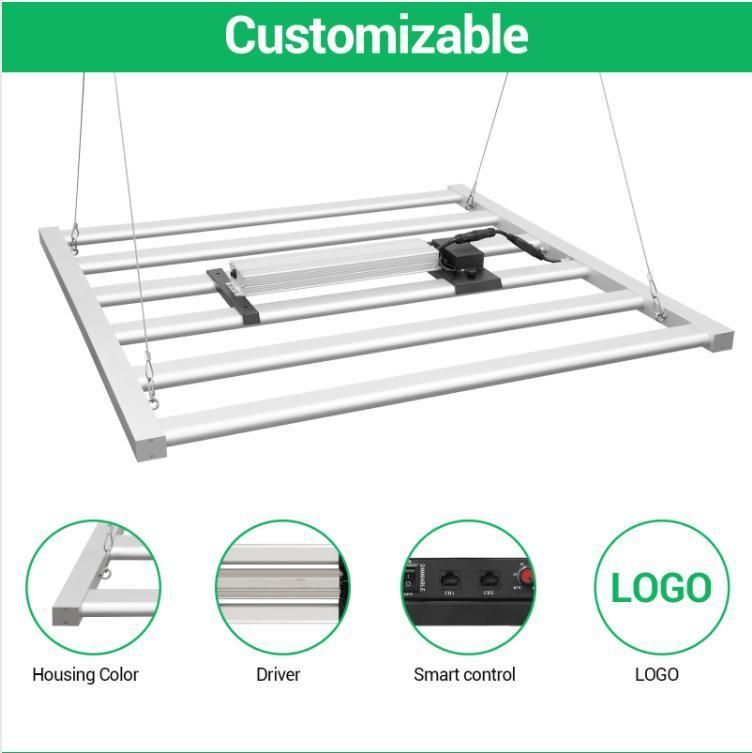 Best Quality 6 Bars Dimmable Hydroponic Grow LED Light Strip with Lm301h Lm301b Grow LED Light 320W 640W 800W