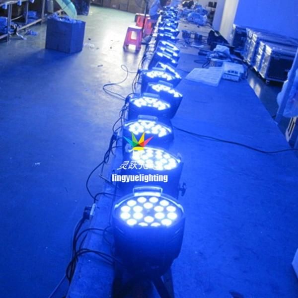 DMX Stage 18X18W LED Wash RGBWA UV 6in1 Zoom PAR 64