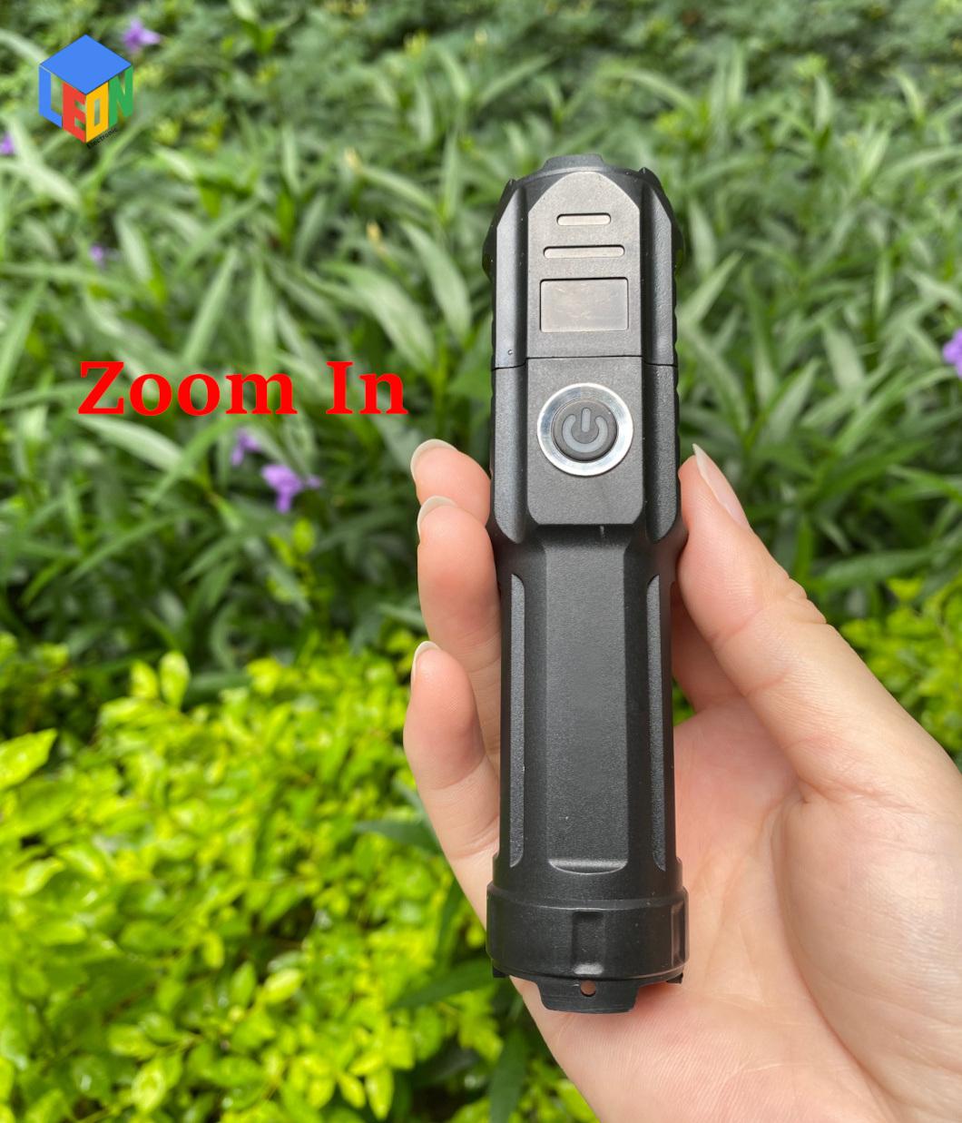 USB Rechargeable Water Proof Outdoor Camping Search and Work LED Flashlight with Zoom in and Zoom out Function